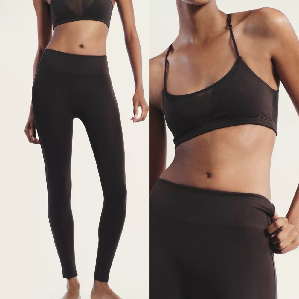 SEAMLESS TULLE COMBINATION TOP/COMBO LEGGINGS